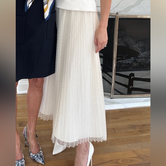 Self Portrait Exclusive Cream Off the Shoulder Midi Dress - Picture 3 of 4